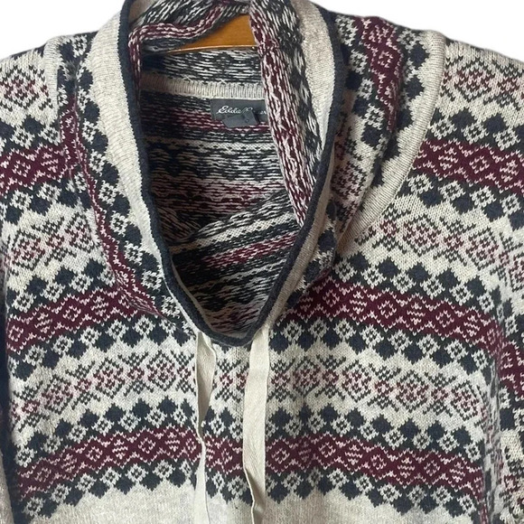 Eddie Bauer Women’s Printed Tunic Turtleneck Sweater Size Large - Picture 3 of 7